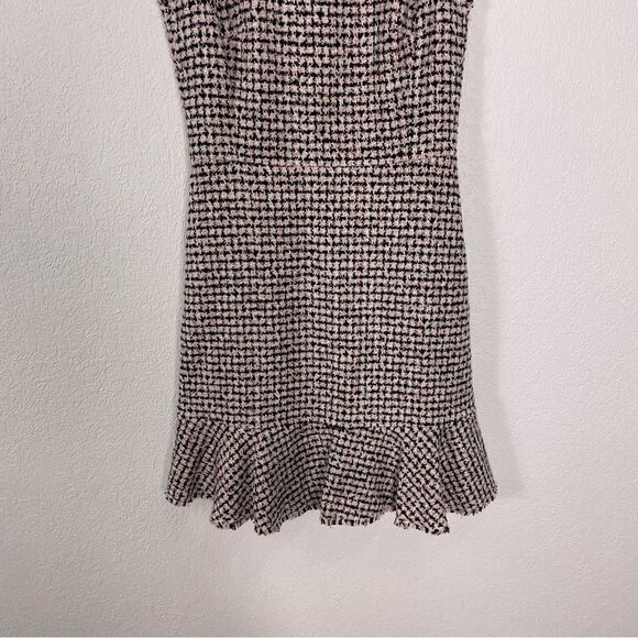 New Rebecca Taylor Pink and Black Tweed Sleeveless Dress - Picture 4 of 8